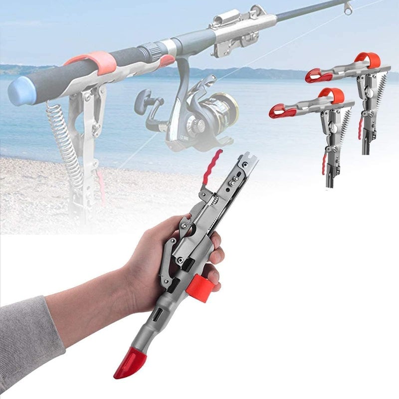 JOOJA Stainless Steel Rod Stand - Automatic Spring Fishing Rod Holder - High Sensitivity - 2 Pack - Image 1